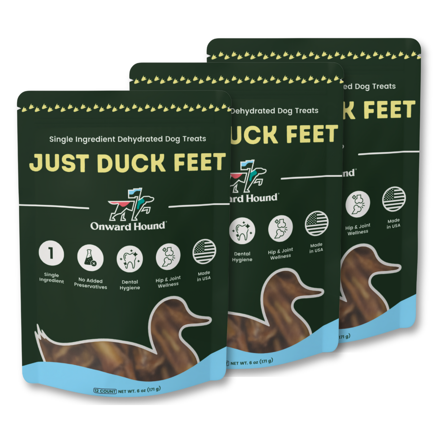 Onward Hound Just Duck Feet – Single Ingredient Natural Dog Chews