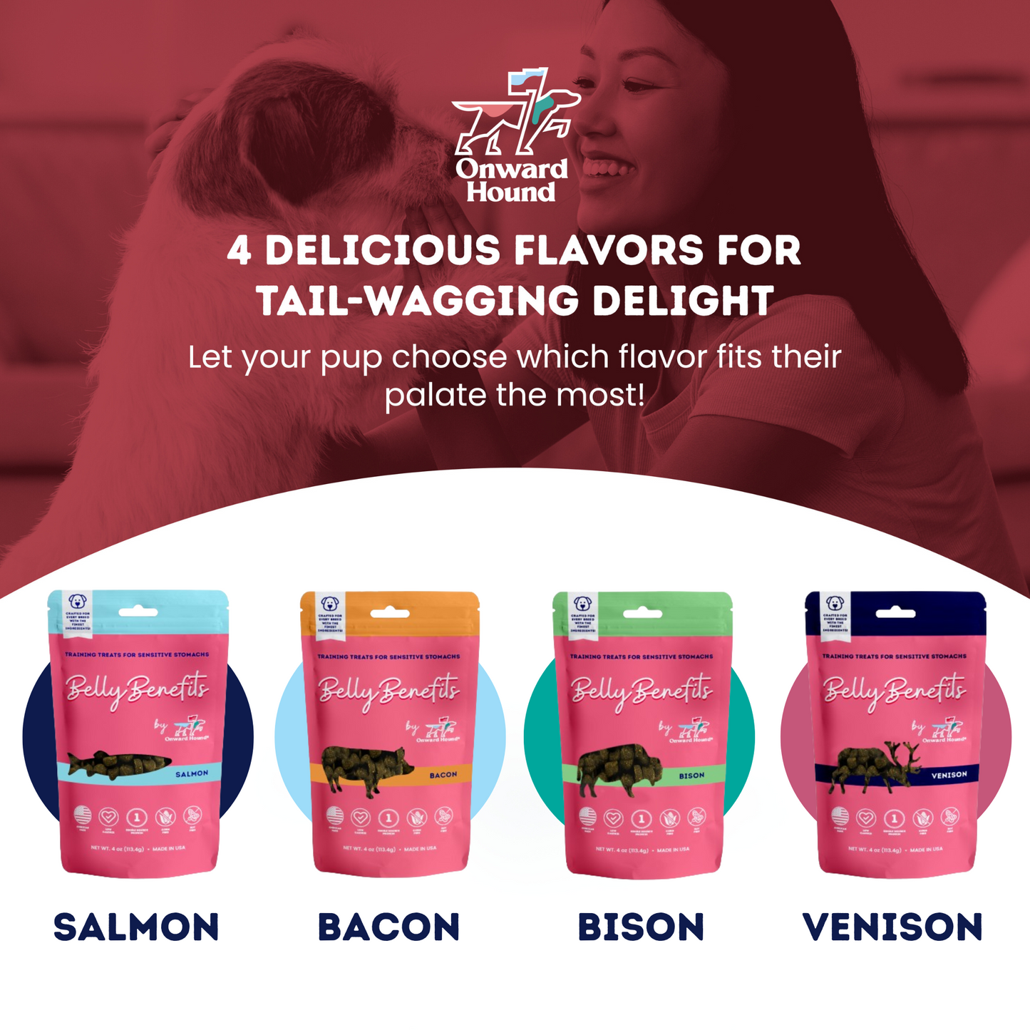 Onward Hound Belly Benefits 4oz (Bison)