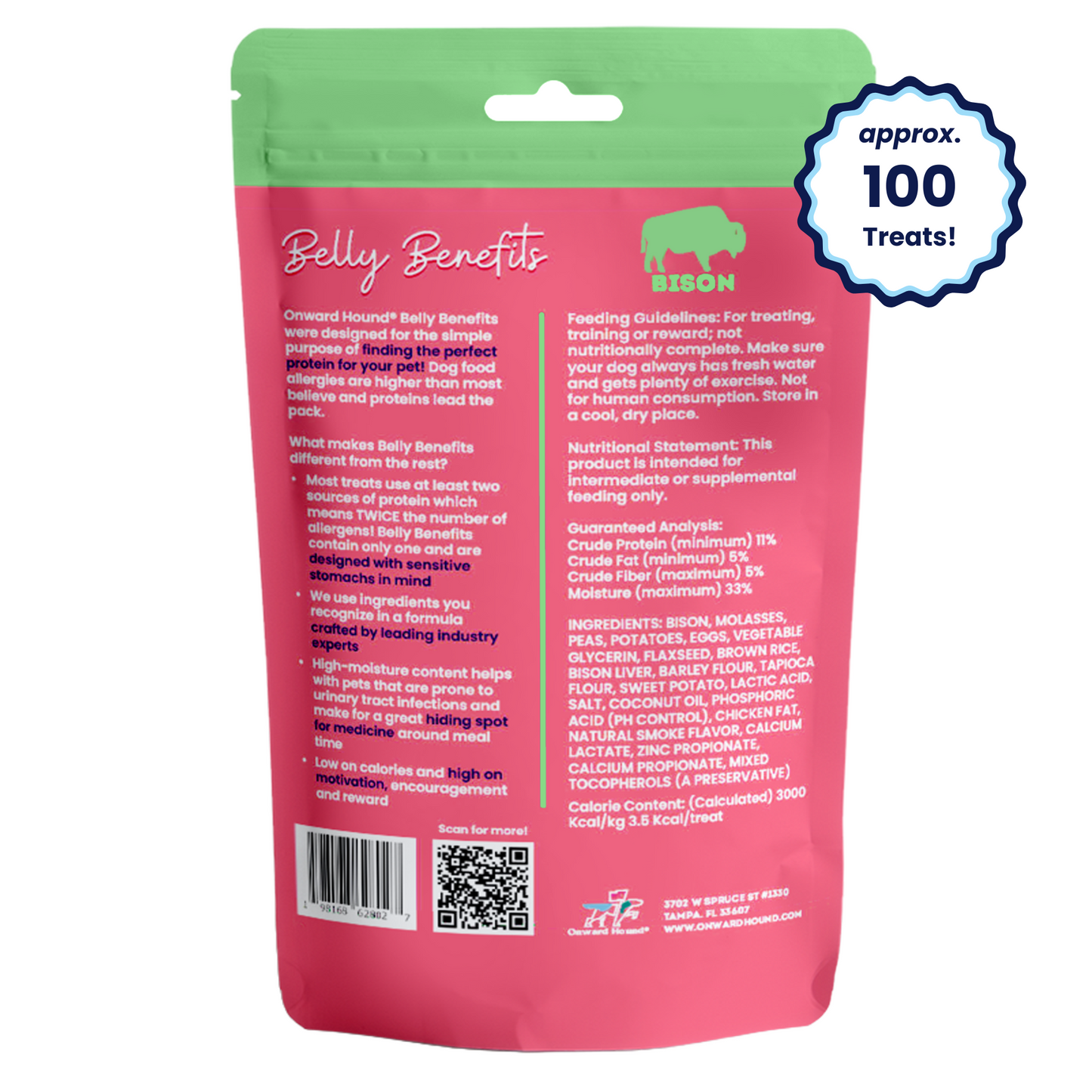 Onward Hound Belly Benefits 4oz (Bison)