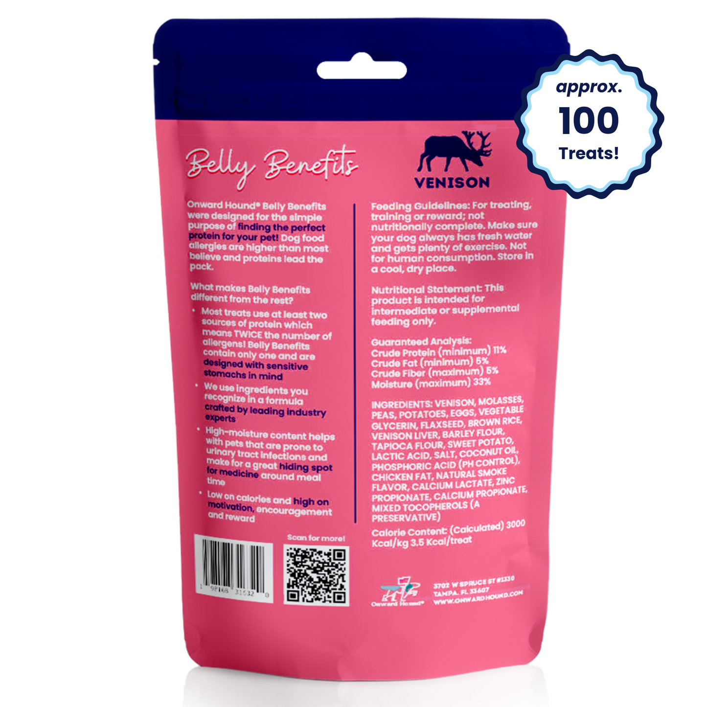 Onward Hound Belly Benefits 4oz (Venison)