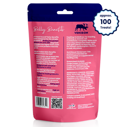 Onward Hound Belly Benefits 4oz (Venison)