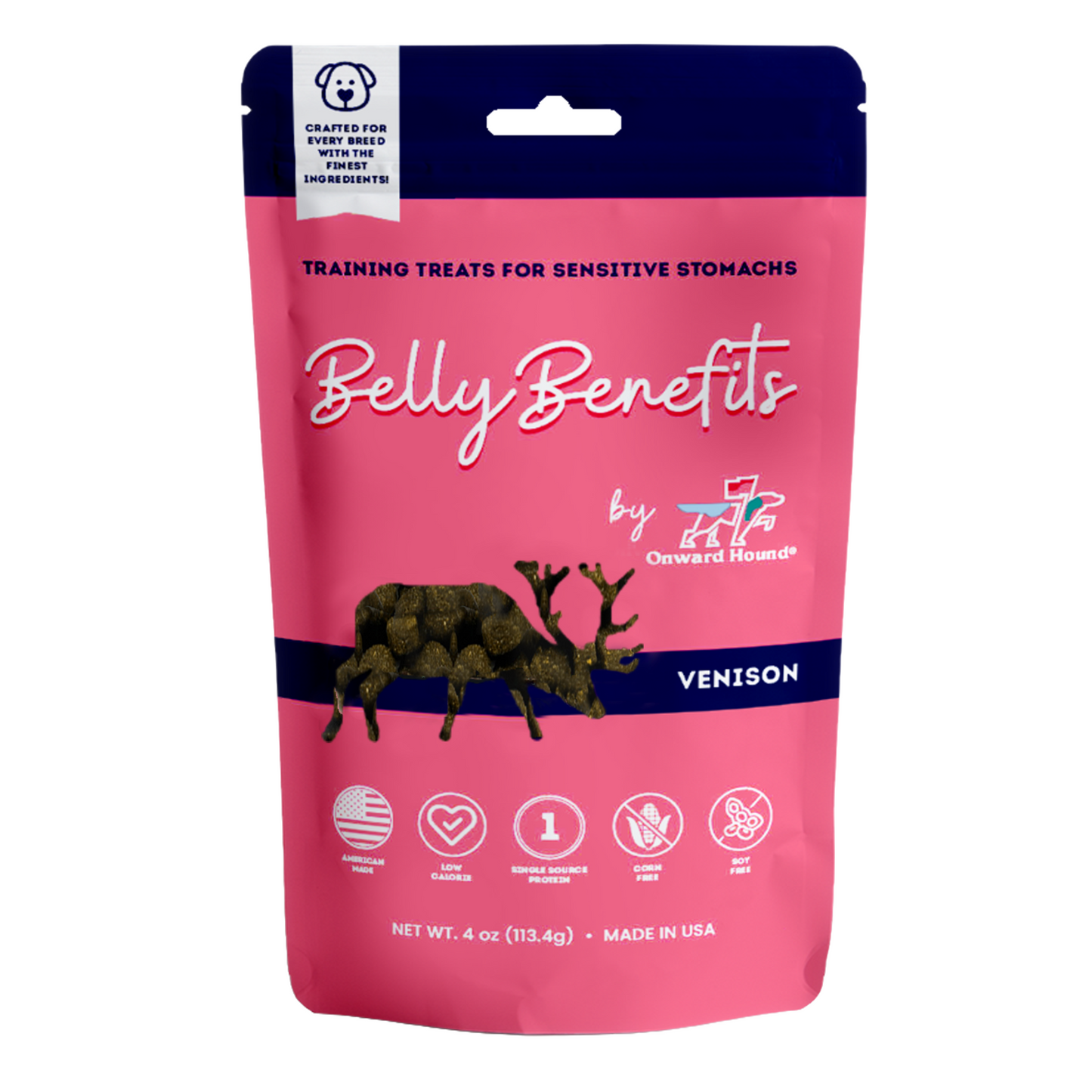 Onward Hound Belly Benefits 4oz (Venison)